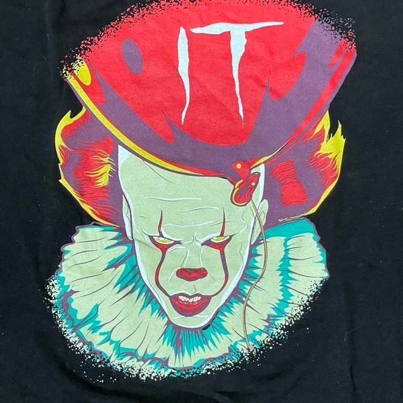 IT The Movie Clown Pennywise Horror scary Graphic T-Shirt in black color - Picture 2 of 7